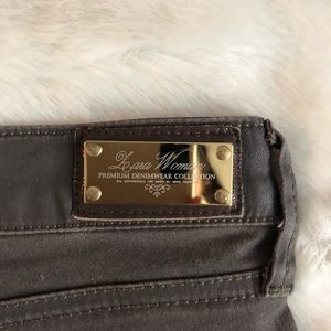 Zara Coated pant with zippers